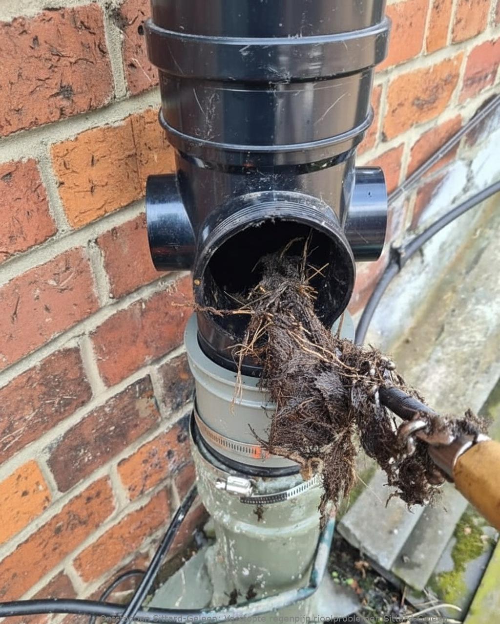 Verstopte regenpijp rioolproblemen Sittard-Geleen